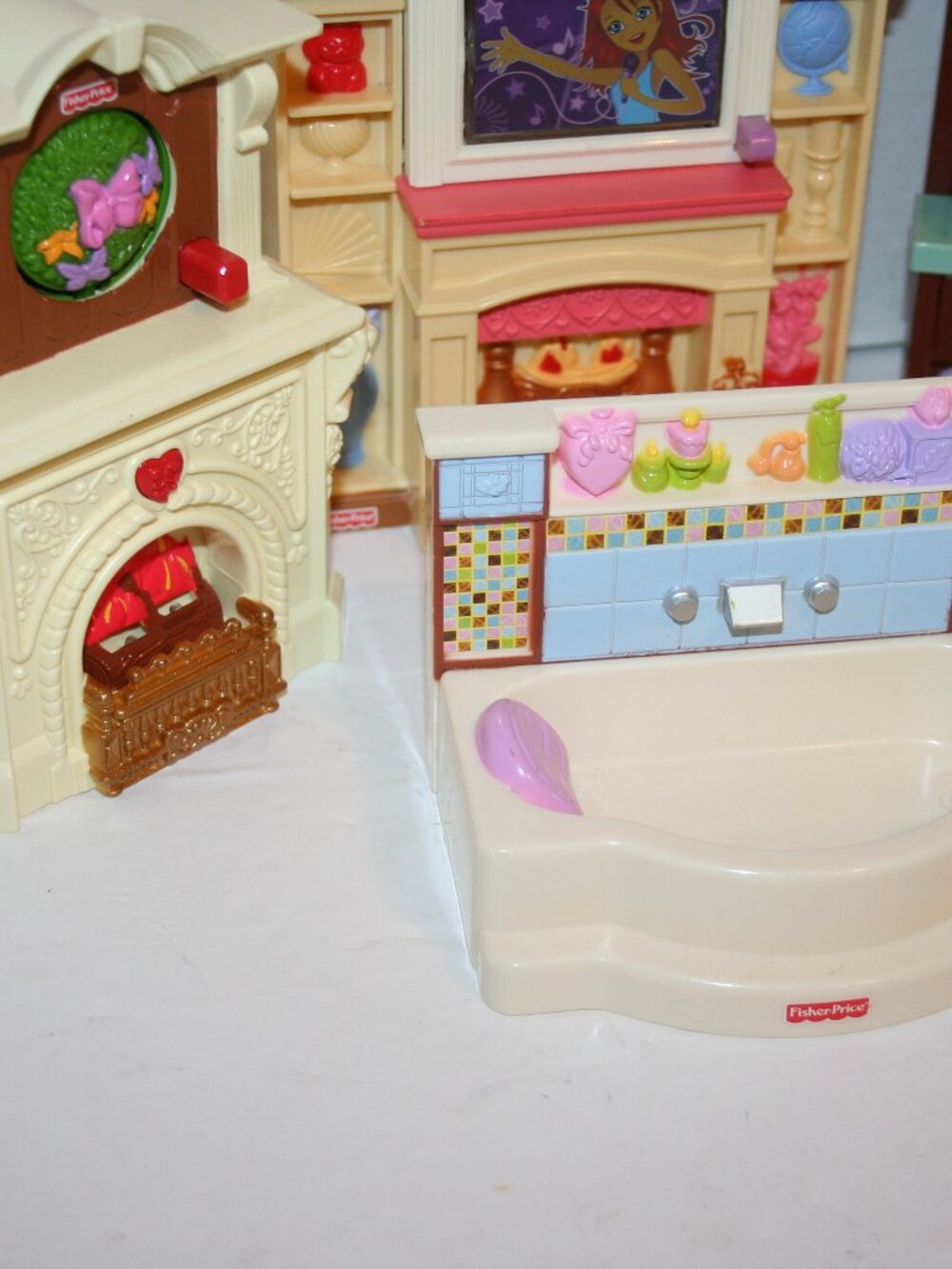 Fisher Price (5) Loving Family DollHouse Appliance & Furniture Set Lot - Picture 7 of 9